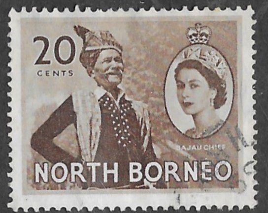 North Borneo # 269  20c QE II 1954  (1) Used VF