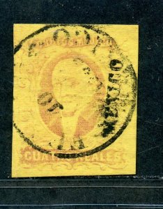 MEXICO HIDALGO 1861 SCOTT# 10 FOLLANSBEE# 10 USED MEXICO AS SHOWN