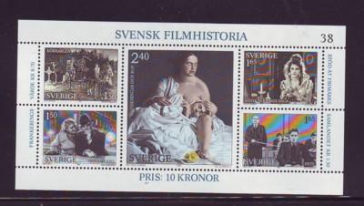 Sweden Sc 1386 1981 Swedish Films stamp sheet mint NH