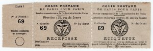 (I.B) France Local Post : Paris Parcel Delivery 25c (Colis Postaux)