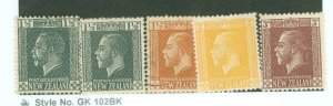 New Zealand #160-164 Unused Single (Complete Set)