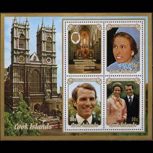 COOK IS. 1973 - Scott# 371a S/S Royal Wedding NH