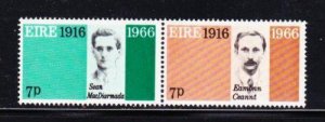 Album Treasures Ireland Scott # 211a  7p MacDiarmada & Ceannt Pair VF Mint NH