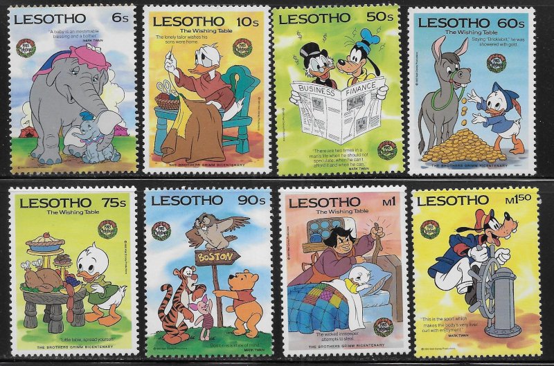 Lesotho 502-509 Disney 1985 Christmas MNH c.v. $16.80