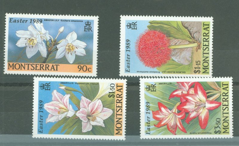 Montserrat #712-715 Mint (NH) Single (Complete Set) (Flora) (Flowers)