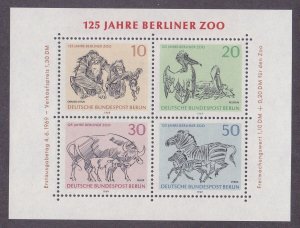 Germany Berlin 9N275 MNH 1969 Zoo Animals Berlin Zoo Souvenir Sheet VF