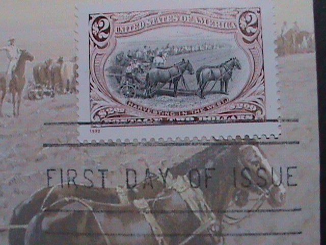 ​UNITED STATES-1998 SC#3209i-FDC-HARVESTING IN THE WEST-MINT-VF KEY STAMP