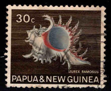 PNG Papua New Guinea Scott 275 Used shell stamp few short perfs at bottom