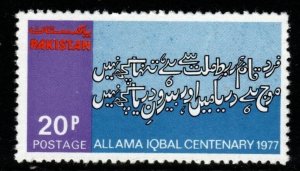 PAKISTAN SG433 1976 BIRTH CENTENARY OF DR.IQBAL MNH