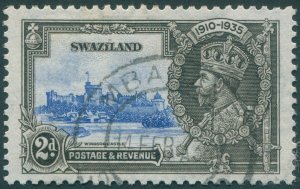 Swaziland 1935 2d ultramarine & grey-black Jubilee SG22 used