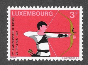 Luxembourg Scott 514 MNHOG - 1972 European Archery Championships - SCV $.045