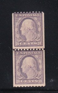 489 F-VF line pair mint never hinged nice color cv $ 70 ! see pic !