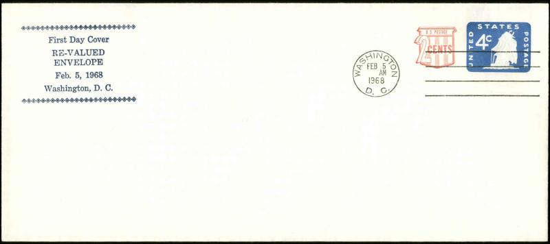 US FDC #U552 UPSS #3535-47 Unknown Designer Cachet Washington, DC