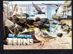 SIERRA LEONE #3674 2016 TERNS MINT VF NH O.G M/S4