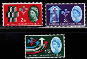 Great Britain Scott 387-389 MNH** Productivity stamp set