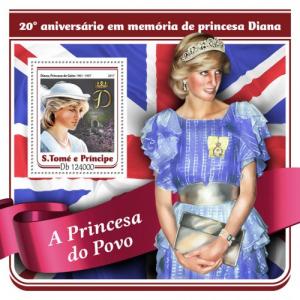 SAO TOME E PRINCIPE 2017 SHEET PRINCESS DIANA ROYALTY st17202b