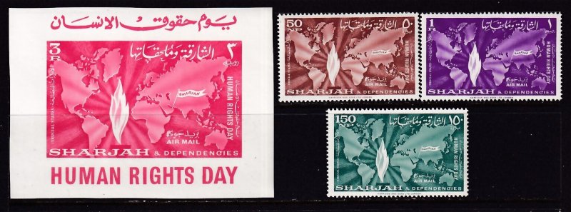 Sharjah (1964) Sc C13-15, C15A MNH
