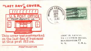 Mount Lebanon LA Post Office Last Day - Eric Lewis Cover