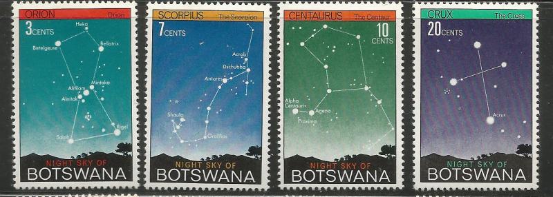 BOTSWANA  84-87  MINT HINGED, NIGHT SKY OVER BOTSWANA, CONSTELLATIONS