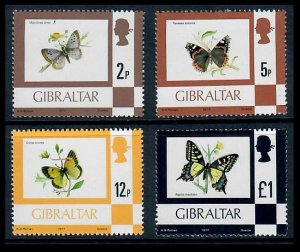 Gibraltar 1977 Butterfly Definitives