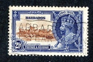 1935 Barbados Sc.# 188 used cv $6 ( 9667 BCXX )