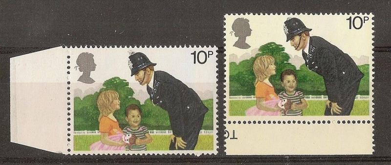 GB 1979 Police 10p 'Beige' Printing MNH