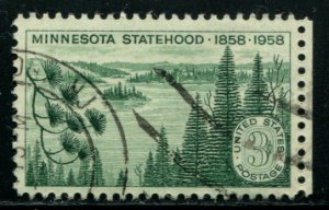 1106 US 3c Minnesota Statehood, used cv $.20