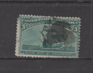 Scott #  232  used  DAMAGED