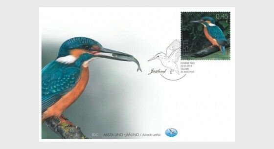 2014  ESTONIA  -  SG: 736  - KINGFISHER - BIRD  FIRST DAY COVER