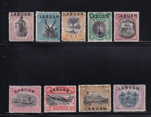 Labuan Scott # 49 - 57 Set VF OG mint previously hinged scv $ 143 ! see pic !