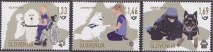 Slovenia 2021 MNH Stamps Working Dogs Police Disabled People Health