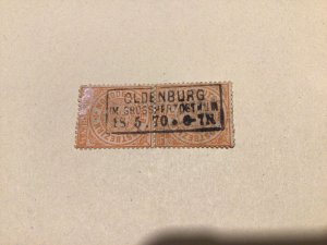 North German Confederation 1870 used stamps pair Ref A1