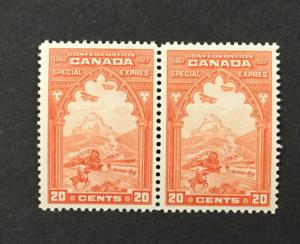 CANADA E3, 1927 20¢ Special Delivery pair, F-VF, MNH. '17 CV $140.