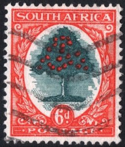 South Africa SC#61a 6d Orange Tree (1950) Used