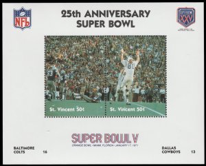 ST. VINCENT 1991. SCOTT SERIES # A200. SUPER BOWL 25TH.ANNIVERSARY . UNUSED