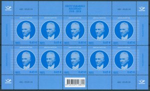 Estonia 2018 MNH Arnold Ruutel Heads of State 10v M/S Politicians Stamps