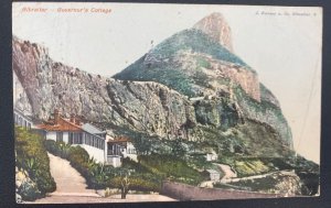 1908 Gibraltar Picture Postcard Cover To England Governors Cottage