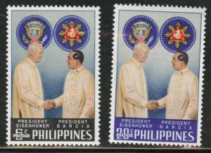 Philippines Scott 823-824 MH* 1960 set