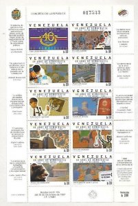 VENEZUELA Sc 1584 NH MINISHEET OF 1998 - ELECTION