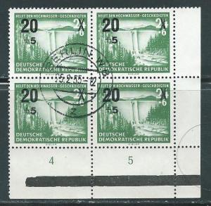 German Democratic Republic B27 1955 Flood Victims Date Bl...