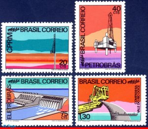 1218-21 BRAZIL 1972 MINERAL RESOURCES, IRON, HYDROELECTRIC DAM, MI# 1312-15, MNH