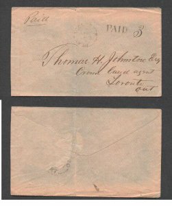 Canada-covers #1249 -  Stampless-Prescott Cnty-Plantagenet,CW-Jy