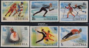 Liberia 1980, Olympic Winter Games 6v, MNH