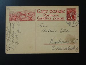 postal stationery card Switzerland 1925