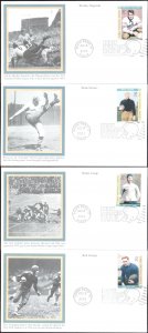 #3808-11 Early Football Heroes Mystic FDC Set