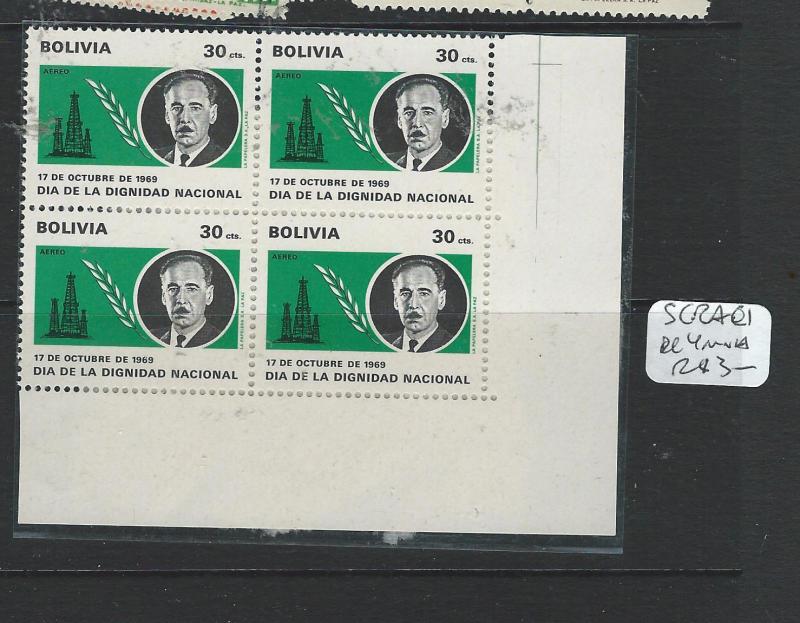 BOLIVIA (P0606B) SRAC1     BL OF 4   MNH