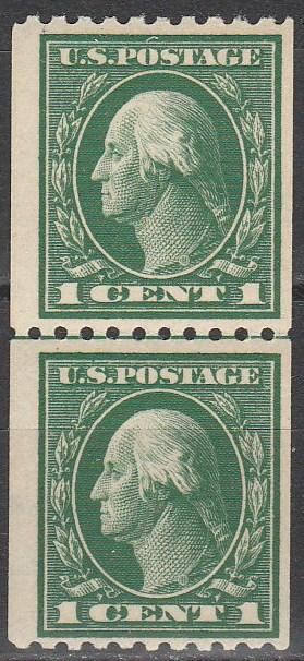 US #441 MNH Line Pair  CV $17.50 (A3931)