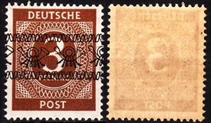 GERMANY / British-American Bizone 1948 Private: 3Pf Postal Cors Ribbon, MLH