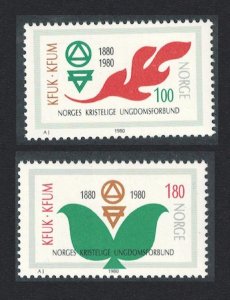 Norway Norwegian Christian Youth Association 2v 1980 MNH SC#757-758