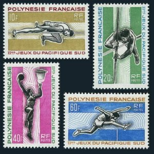 Fr Polynesia 223-226,MNH.Mi 63-66. South Pacific Games 1966. Boxer, High jump,